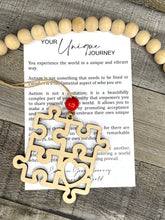 Load image into Gallery viewer, Your Unique Journey Autism Puzzle Piece Ornament