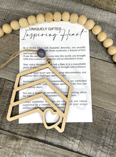 Load image into Gallery viewer, Uniquely Gifted Inspiring Heart Down Syndrome Ornament