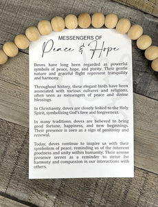Messangers of Peace and Love Dove Ornament