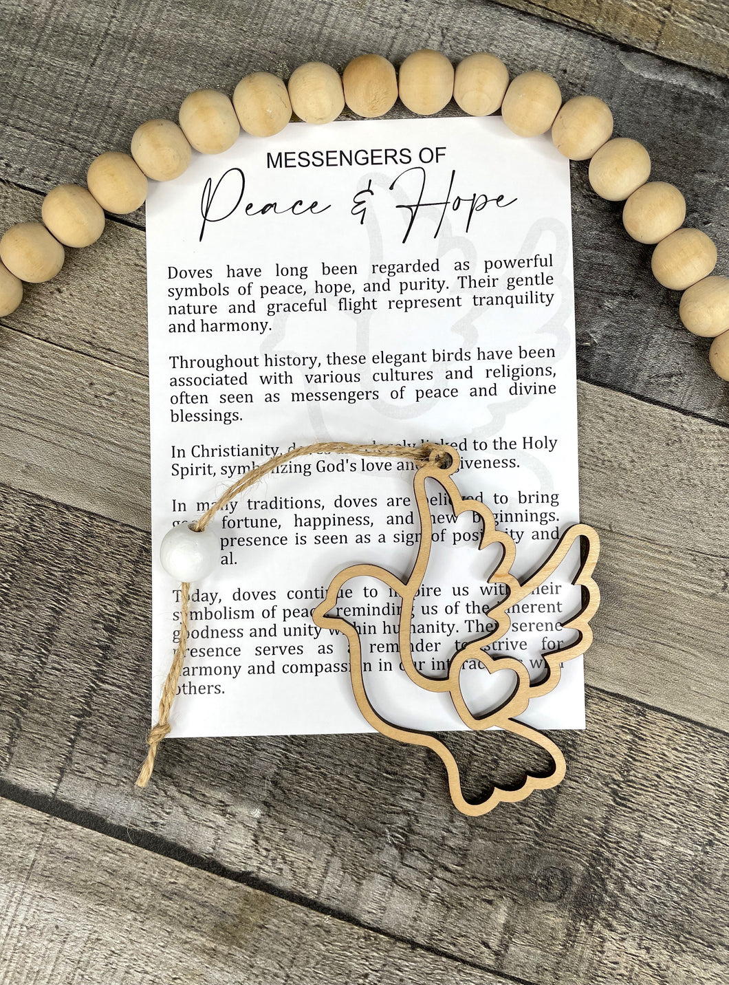 Messangers of Peace and Love Dove Ornament