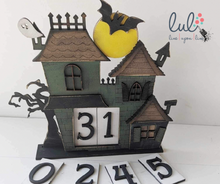 Load image into Gallery viewer, Haunted House and Pumpkin Halloween Countdown