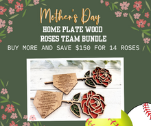 Load image into Gallery viewer, Mother's Day Home Plate Wood Roses
