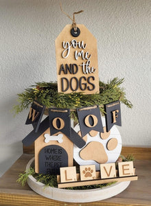 You, Me and the Dogs Tiered Tray Set