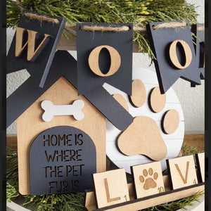 You, Me and the Dogs Tiered Tray Set