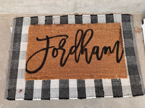 Custom Last Name Door Mat