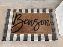 Load image into Gallery viewer, Custom Last Name Door Mat