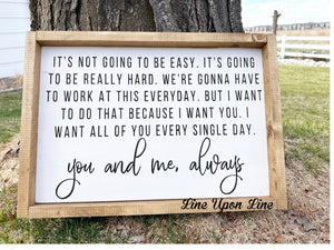 You and Me, Always
