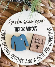 Load image into Gallery viewer, Santa Saw Your Post Ornaments