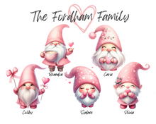 Load image into Gallery viewer, Valentine Gnome Family Print  (8x10)