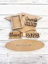 Load image into Gallery viewer, Congrats Grad Standing Picture Frame and Tassel Holder