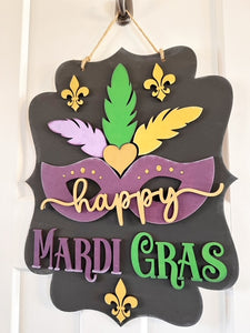 Mardi Gras Door Hanger