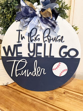 Load image into Gallery viewer, Trine University Softball Team Spirit Door Hanger