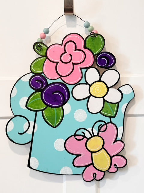 Summer Watering Can w/ Flowers