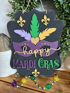 Mardi Gras Door Hanger