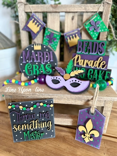 Mardi Gras Tiered Tray Set