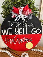 Load image into Gallery viewer, Trine University Softball Team Spirit Door Hanger