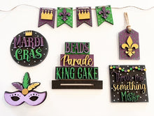 Load image into Gallery viewer, Mardi Gras Tiered Tray Set