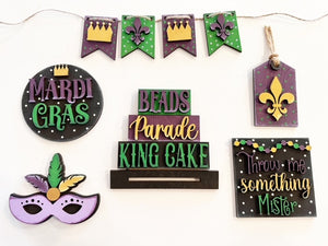 Mardi Gras Tiered Tray Set