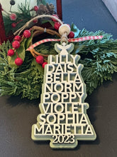 Load image into Gallery viewer, Family Names Christmas Tree Ornament