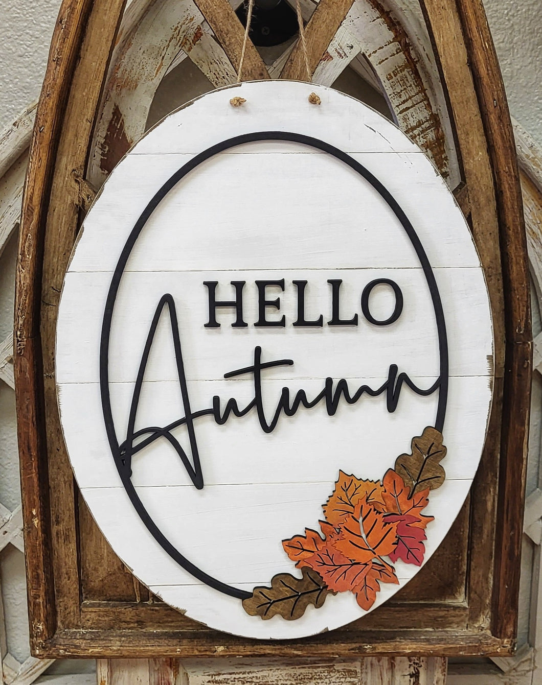 Hello Autumn Pennant Sign