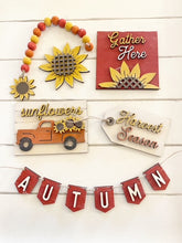 Load image into Gallery viewer, Autumn Sunflower Tiered Tray Set