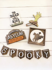 Spooky Halloween Tiered Tray Set