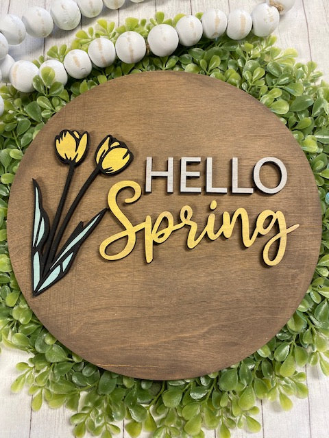 Hello Spring Door Hanger