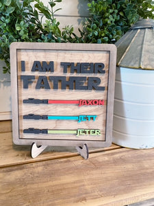Father' Day Star Wars 3D Sign