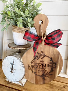 Last Name Engraved Cutting Board