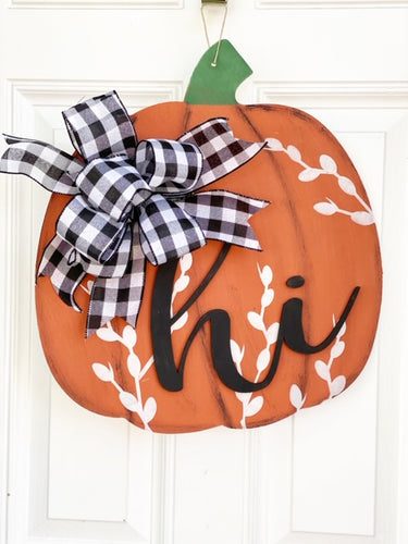 hi. Pumpkins Door Hanger