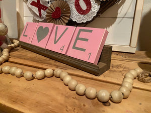 Mini Valentine Scrabble set