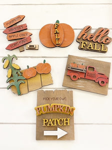 Pumpkin Fall Tiered Tray Set