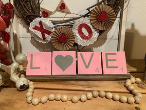 Mini Valentine Scrabble set