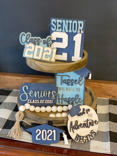 Class of 2021 Graduation Tiered Tray Set