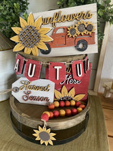 Load image into Gallery viewer, Autumn Sunflower Tiered Tray Set