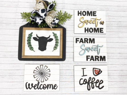 Interchangeable Cow Tag Hanger