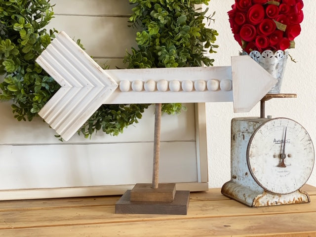 Wooden Arrow with Stand