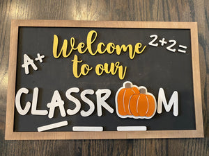 Welcome to our classroom interchangeable