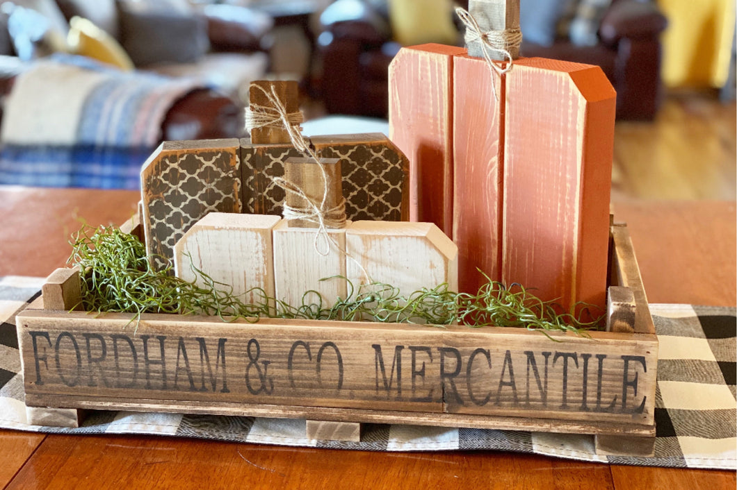 Pre-Order Chunky Farmhouse Pumkins and Mercantile Crate Combo