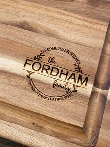 Custom Engraved Butcher Block