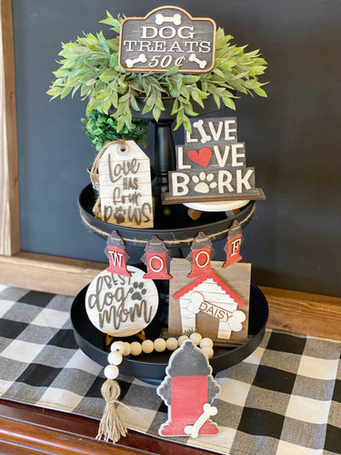 Dog Love Tiered Tray Set