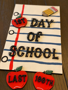 First Day of School Notebook 3D