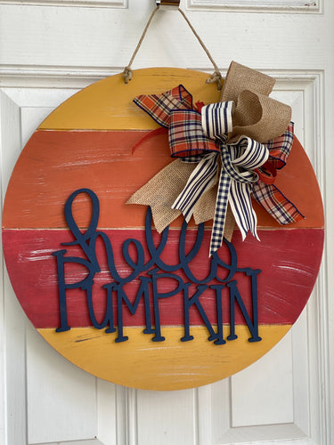 Hello Pumpkin Door Hanger